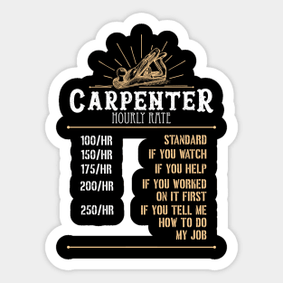 Carpenter Hourly Rate Sticker